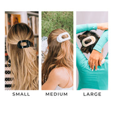 Load image into Gallery viewer, Large Teleties Flat Round Hair Clip - Coconut White
