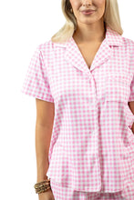 Load image into Gallery viewer, Light Pink Plaid Loungewear Set