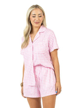 Load image into Gallery viewer, Light Pink Plaid Loungewear Set
