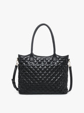 Load image into Gallery viewer, Tessa Quilted Tote - Black