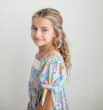 Load image into Gallery viewer, Girl's Vintage Floral &amp; Lace Tiered Dress