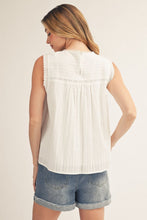 Load image into Gallery viewer, Sylvie Babydoll Top - White