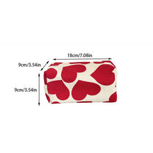 Load image into Gallery viewer, Corduroy Heart Pillow Cosmetic Bag - Red
