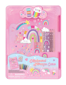 Girl's Clipboard Storage Case - Rainbow