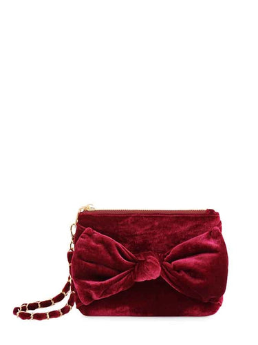 Bea Bow Wristlet - Wine