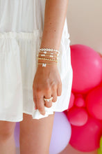 Load image into Gallery viewer, Beaded Blondes: Coastal Pearl Bracelet in Gold: Extended 7.25 inch