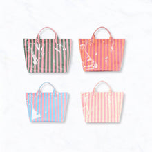 Load image into Gallery viewer, Waterproof Glossy Stripe Tote Bags - Light Pink