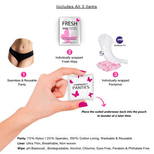 Load image into Gallery viewer, Emergency Panties Kit - Black Bikini