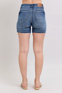 Judy Blue MR Tummy Control Mid Length Shorts