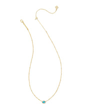 Load image into Gallery viewer, Kendra Scott Mini Elisa Gold Satellite Short Pendant Necklace in Turquoise Magnesite