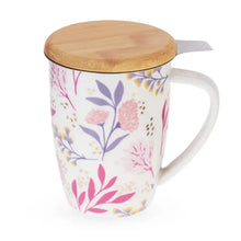 Load image into Gallery viewer, Bailey Ceramic Tea Mug with Tea Infuser - Botanical Bliss