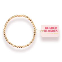 Load image into Gallery viewer, Beaded Blondes: 4MM Gold Bracelet - Standard 6.75"