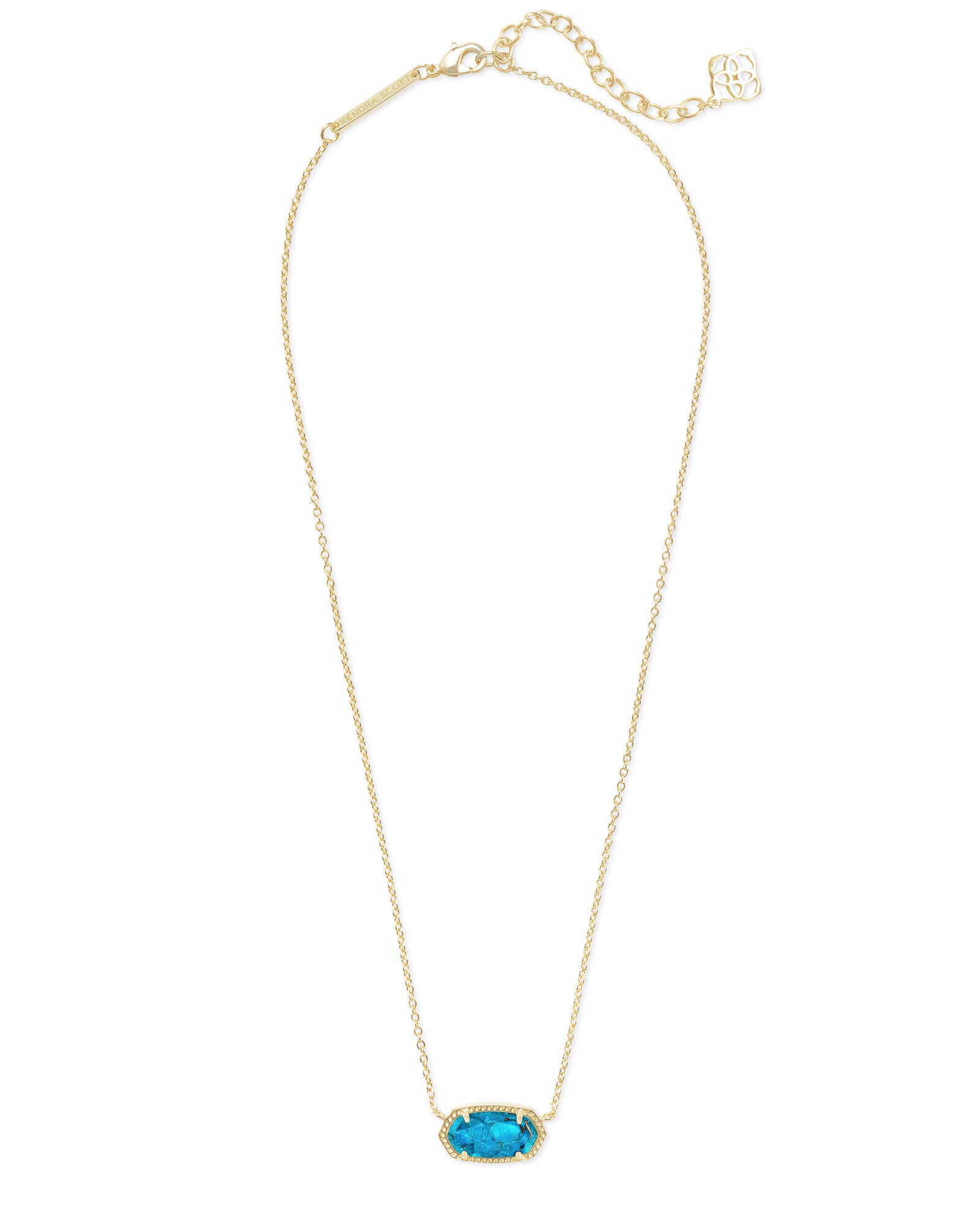 Kendra Scott Elisa Gold Pendant Necklace in Bronze Veined