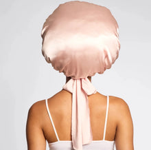 Load image into Gallery viewer, Kitsch Adjustable Oversized Satin Bonnet - Blush