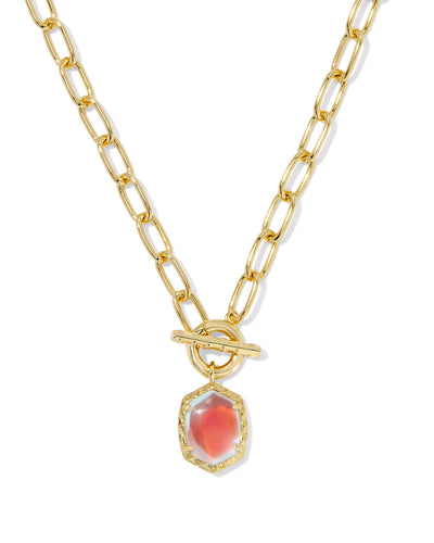 Kendra Scott Daphne Gold Chain Necklace in Dichroic Glass