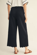 Load image into Gallery viewer, Office Chic Scallop Hem Pants - Black