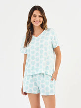 Load image into Gallery viewer, Alli Pajama Shorts Set - Meadow Dreams Blue