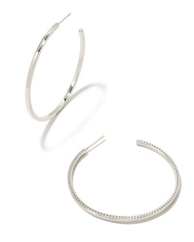 Kendra Scott Sylvie Large Hoop Earrings in Silver