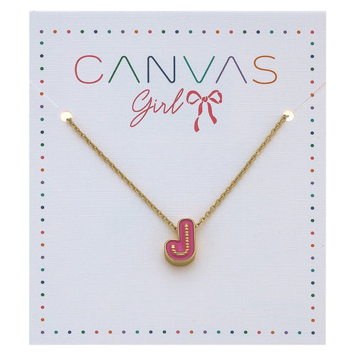 Canvas Kayla Children's Initial Necklace - 