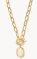 Kendra Scott Daphne Gold Chain Necklace in Ivory Mother of Pearl