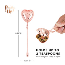 Load image into Gallery viewer, Pinky Up Heart Tea Infuser - Rose Gold