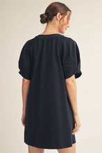 Load image into Gallery viewer, Tanya Puff Sleeve Dress - Navy