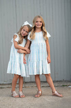Load image into Gallery viewer, Kids Emmy Dainty Pastel Floral Flutter Sleeve Twirl Dress
