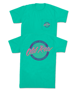 Old Row Circle Logo Pocket Tee - Turquoise