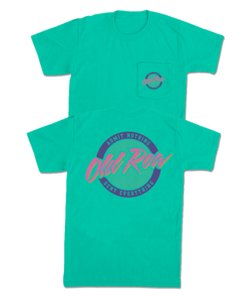 Old Row Circle Logo Pocket Tee - Turquoise