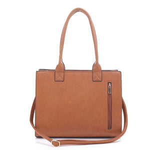 Contessa Conceal Carry Satchel Bag - Stone