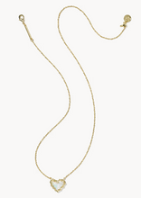 Load image into Gallery viewer, Kendra Scott Patchwork Ari Heart Pendant Necklace in Gold