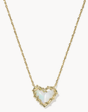 Load image into Gallery viewer, Kendra Scott Patchwork Ari Heart Pendant Necklace in Gold