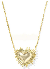 Load image into Gallery viewer, Dolly Parton x Kendra Scott Ari Heart Gold Short Pendant Necklace
