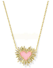 Load image into Gallery viewer, Dolly Parton x Kendra Scott Ari Heart Gold Short Pendant Necklace
