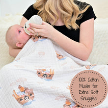 Load image into Gallery viewer, Noah's Ark Muslin Baby Blanket