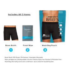 Load image into Gallery viewer, Emergency Briefs Kit - Men&#39;s Boxer Briefs