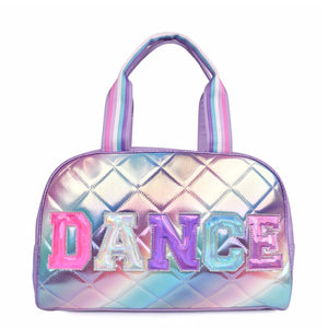 "Dance" Metallic Medium Duffle Bag