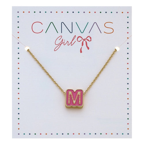 Canvas Kayla Children's Initial Necklace - 