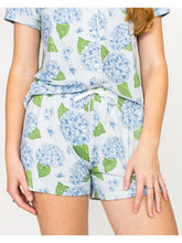 Load image into Gallery viewer, Hydrangea Short Sleeve Pajama Set with Shorts