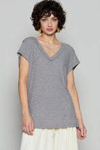 Load image into Gallery viewer, Dana Ribbed Jersey Tee - Charcoal