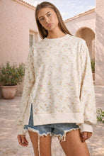 Load image into Gallery viewer, Soft Floral Sweatshirt - Ivory