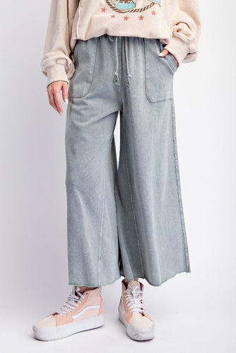 Emma Wide Leg Pants by Easel - Faded Teal
