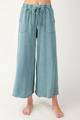 Demi Wide Leg Pants by Easel - Teal