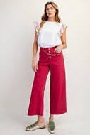 Taryn Straight Leg Pants by Easel - Red Velvet