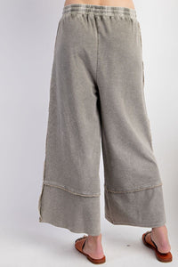 Terry Knit Palazzo Pants by Easel - Ash *Regular & Curvy*