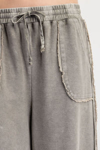 Terry Knit Palazzo Pants by Easel - Ash *Regular & Curvy*