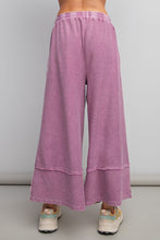 Load image into Gallery viewer, Terry Knit Palazzo Pants by Easel - Wild Berry