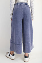 Load image into Gallery viewer, Terry Knit Palazzo Pants by Easel - Midnight Blue