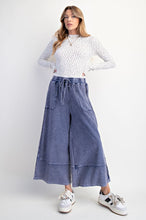 Load image into Gallery viewer, Terry Knit Palazzo Pants by Easel - Midnight Blue