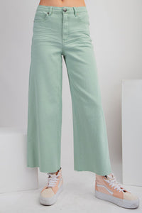 Brooke Wide Leg Pants by Easel - Mint Sage
